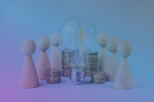 self-storage cost management- lightbulb with coins 